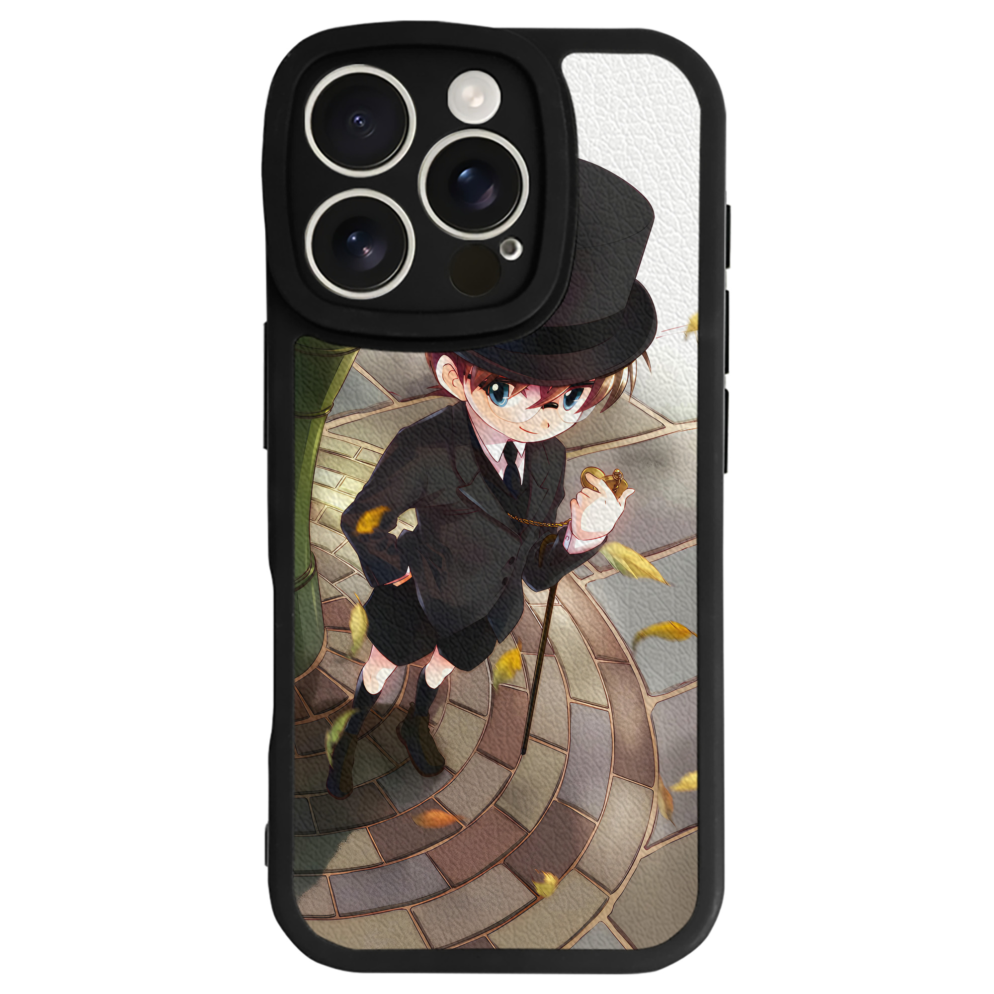 （画像用） 名探偵コナン Detective Conan 【iPhone 16シリーズ対応】シリコンスマホケース（レザー調） 材質：シリコン